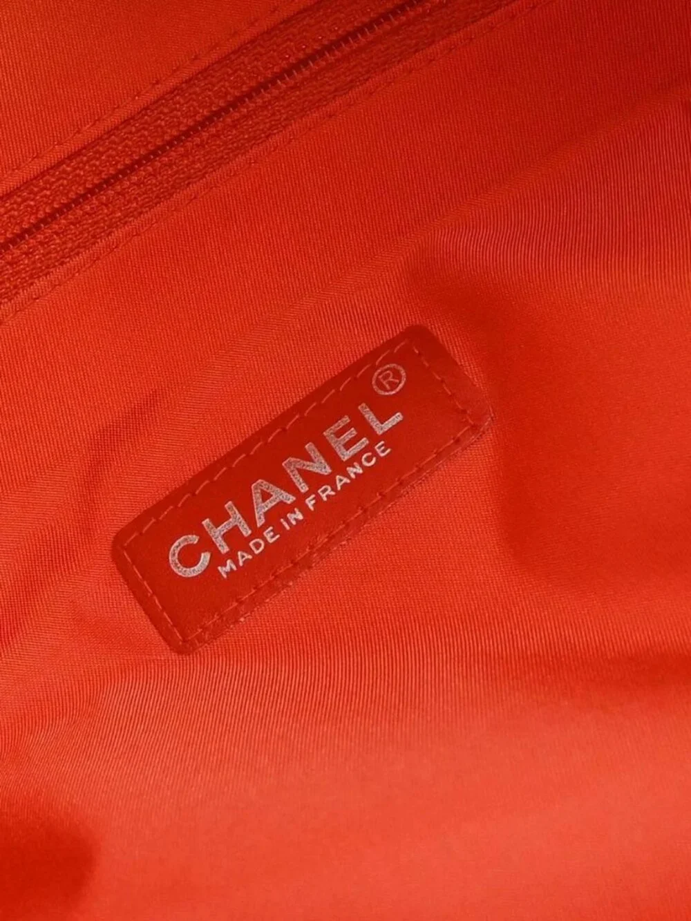 Chanel Red Jacquard Nylon Travel Line Tote Handbag 188853